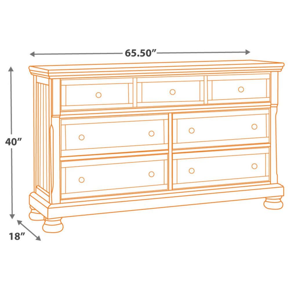 Ashley Flynnter 7 Drawer Dresser in Medium Brown, , large