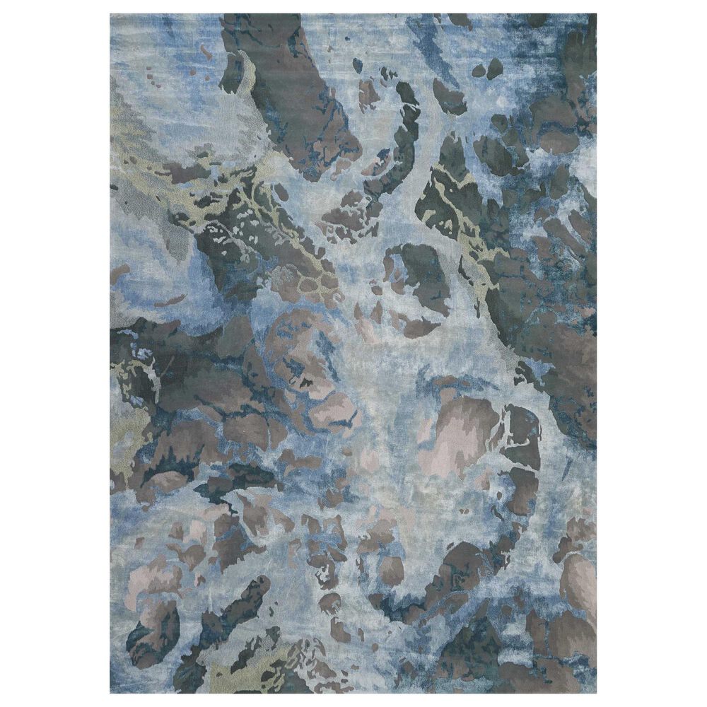 Nourison Prismatic PRS14 9"9" x 13"9" Grey and Slate Area Rug, , large