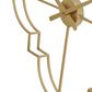 Maple and Jade Open Frame Quatrefoil Decorative Wall Clock in Satin Gold, , large