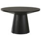 HOMLUX 22"W Round End Table with Natural Wood Grain in Ebony Black, , large