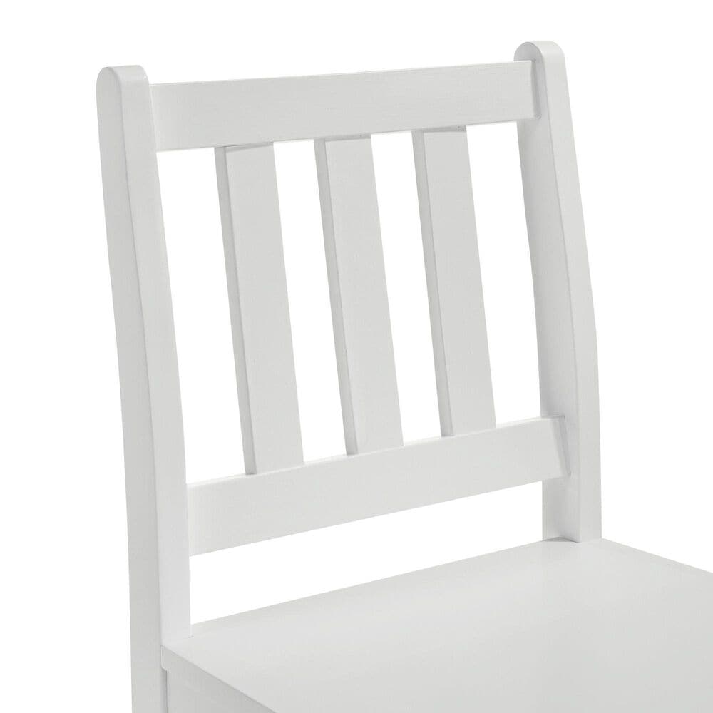 Mayberry Hill Travis 5-Piece Youth Table and Chair Set in White, , large