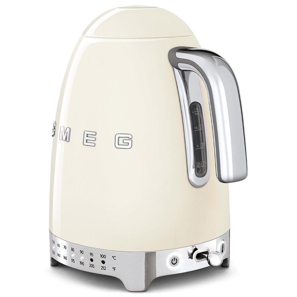 Smeg 1.7L Stainless Steel Retro Style Electric Kettle in Cream, , large