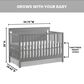 Oxford Baby Lazio 4-In-1 Convertible Crib in Dove Gray, , large
