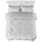 Timberlake Lavish Home 3-Piece King Bed of Roses Comforter Set in Rose Print & Soft Gray, , large
