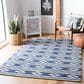 Safavieh Micro-Loop MLP153N 4" x 6" Navy and Ivory Area Rug, , large