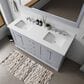 Lexora Home Dukes 60" Double Bathroom Vanity in Dark Grey with White Cultured Marble Top and Rectangular Sinks, , large