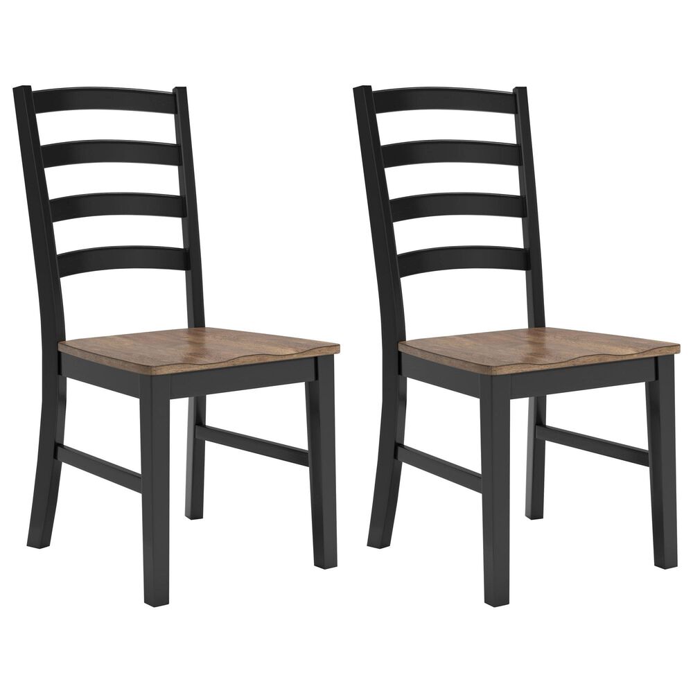 Ashley Wildenauer Dining Chair Set of 2 in Brown and Black, , large