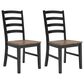 Ashley Wildenauer Dining Chair Set of 2 in Brown and Black, , large