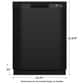 GE Appliances 24 " Built-In Dishwasher with Dry Boost in Black, , large