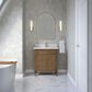 James Martin Brittany 30" Single Bathroom Vanity in Pecan with Single Hole 3 cm White Zeus Silestone Top and Rectangular Sink, , large