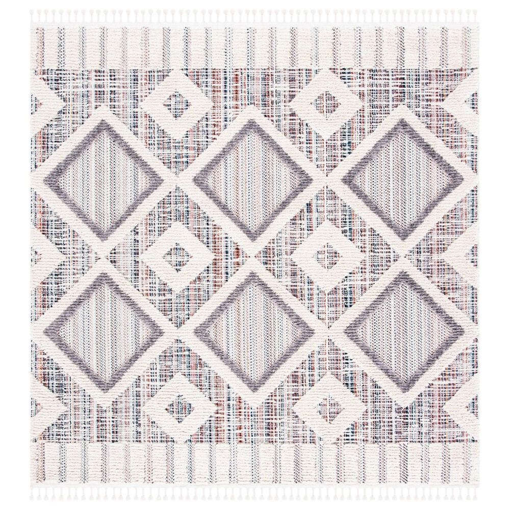 Safavieh Marrakesh Southwestern 6"7" Square Grey and Multicolor Area Rug, , large