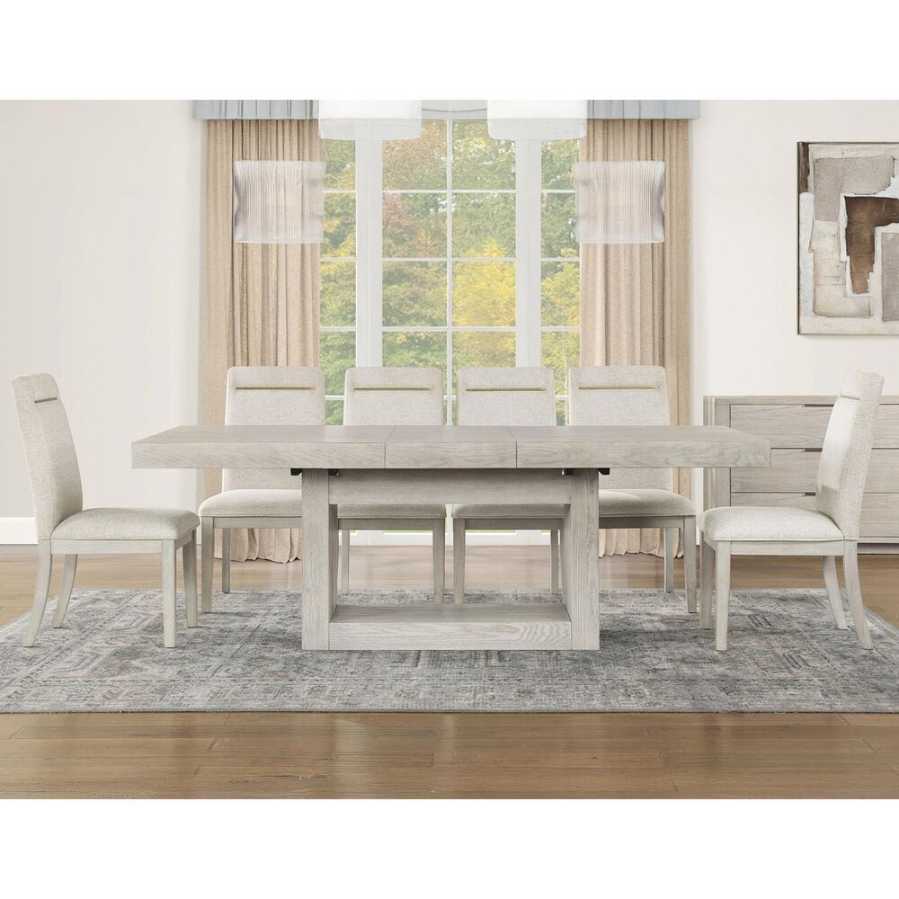 STEVE SILVER Garland 7-Piece Rectangular Dining Set in Greige, , large
