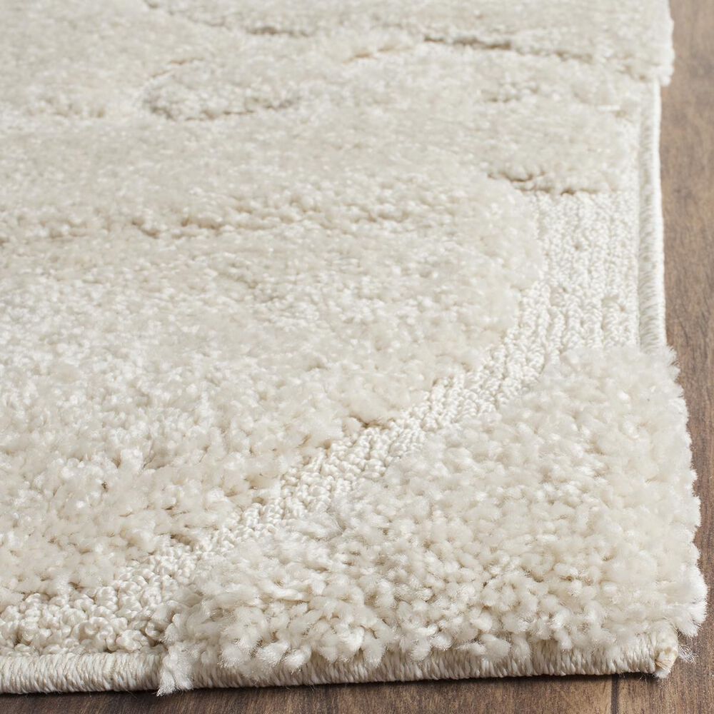 Safavieh Florida Shag SG455-1111-5SQ 5&#39; x 5&#39;  Creme/Creme Square Rug, , large