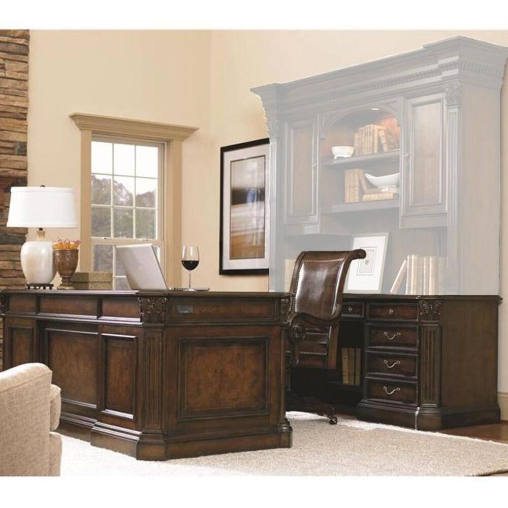 Hooker Furniture European Renaissance II Executive Desk, Computer Credenza and Lateral File, , large