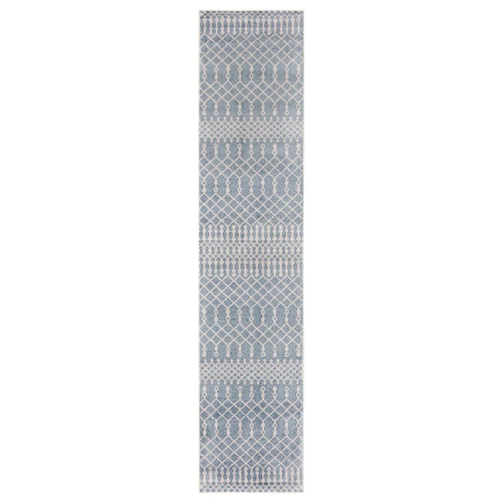 Nourison Astra Machine Washable 2"2" x 10" Blue Runner, , large