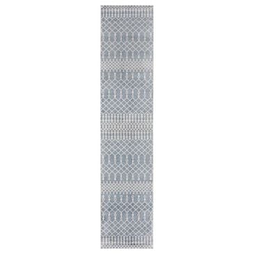 Nourison Astra Machine Washable 2"2" x 10" Blue Runner, , large