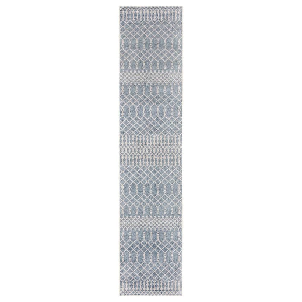 Nourison Astra Machine Washable 2"2" x 10" Blue Runner, , large