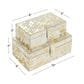 Maple and Jade 2-Piece Handmade Decorative Box Set with Snap Front Closure in Gold, , large