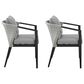Blue River Palma Outdoor Dining Chair with Dark Grey Cushion in Black and Grey (Set of 2), , large