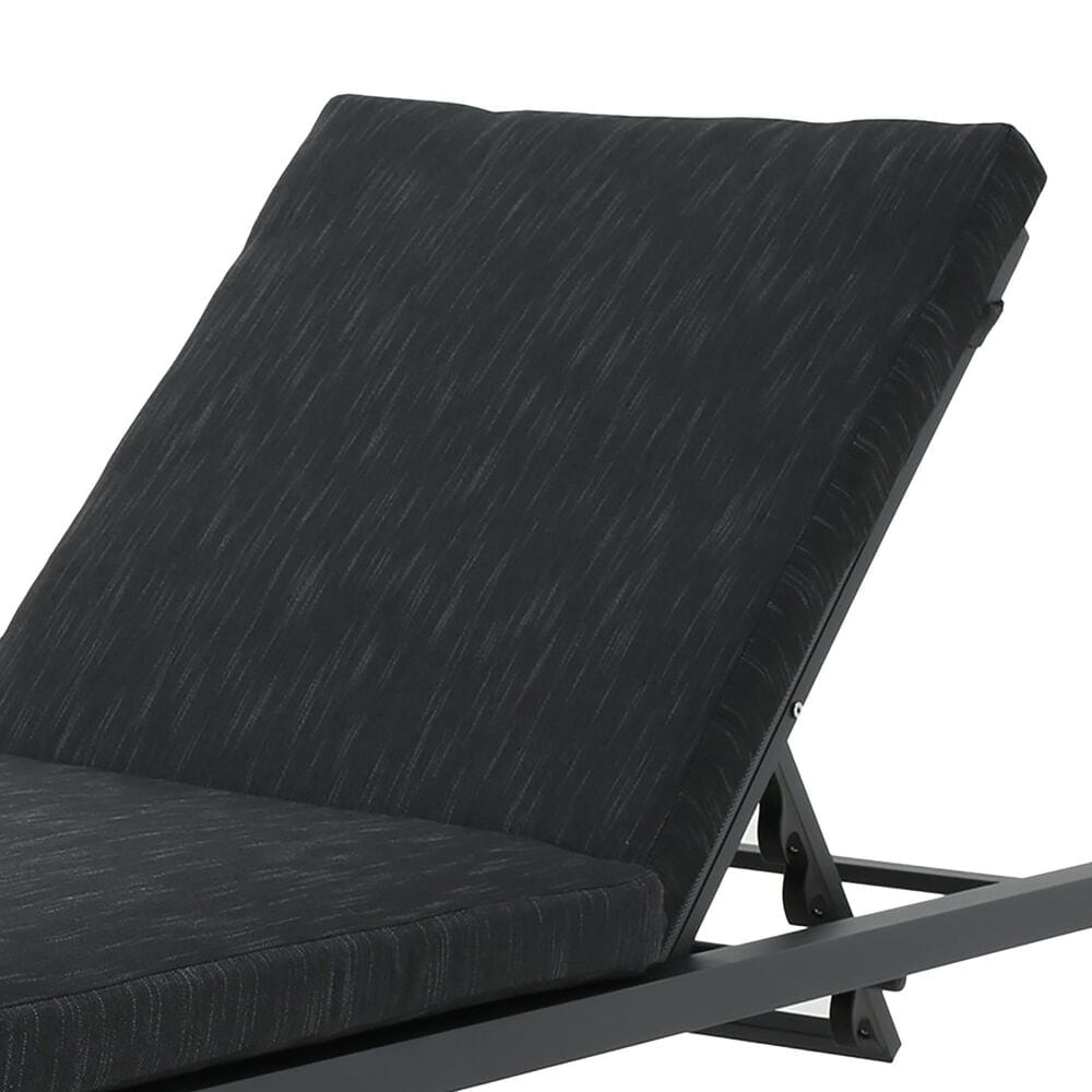 Hearth and Haven Navan Outdoor Foldable and Stackable Chaise Lounge in Dark Grey, , large