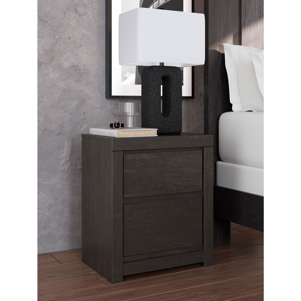 Ashley Fraluna 2-Drawer Nightstand in Dark Charcoal, , large
