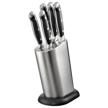 Power A Artisan Stahl 6-Piece Knife Block Set in Stainless Steel, , large