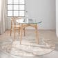 Nourison Rush CK951 6" Round Grey and Beige Area Rug, , large