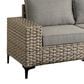 HOMLUX 4-Piece Patio Modular Sofa and Ottoman Set in Dark Gray, , large