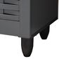 Baxton Studio Winda 4-Door Entryway Shoe Storage Cabinet in Dark Gray, , large