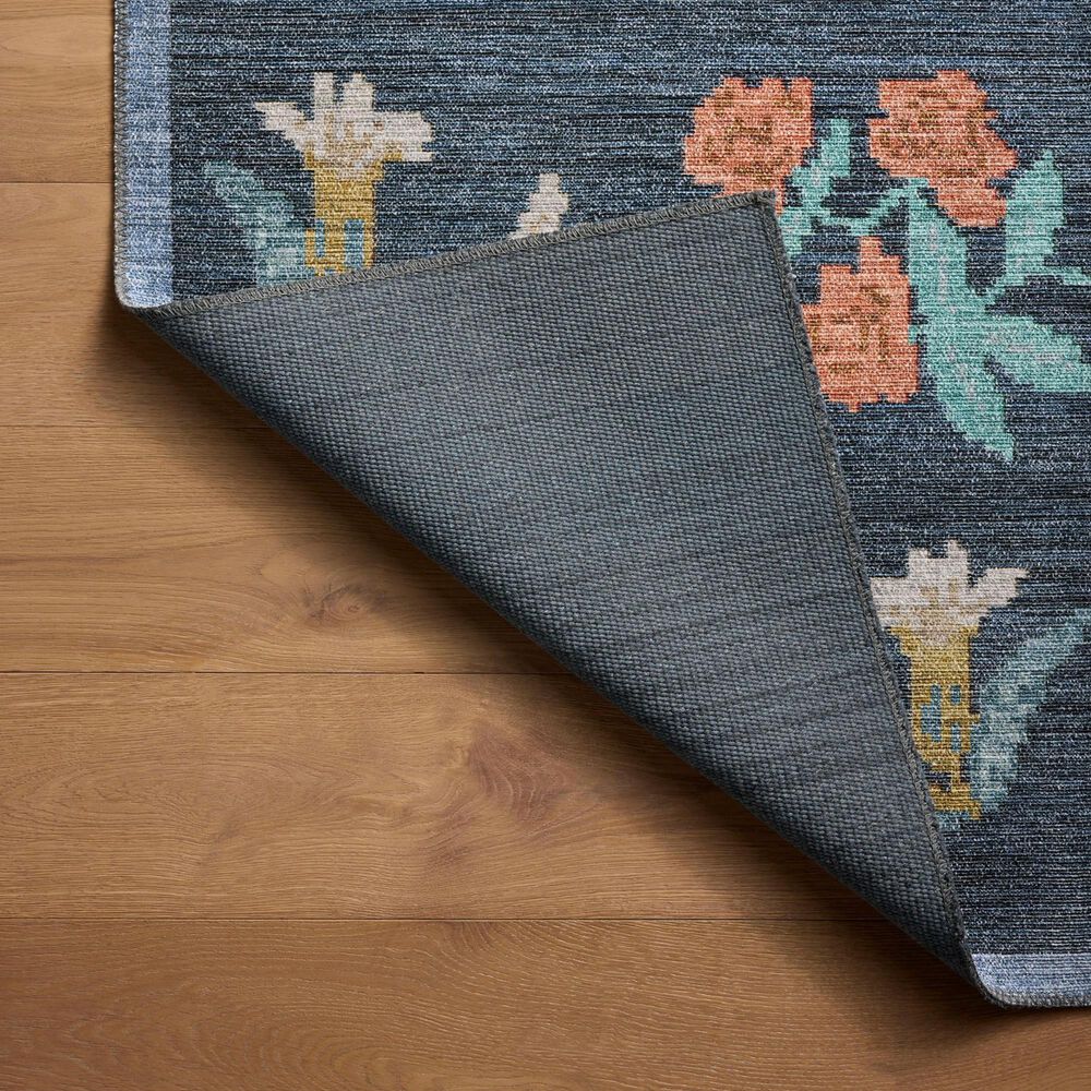 Rifle Paper Co Rosa Hawthorne 2&#39;6&quot; x 12&#39; Navy Runner, , large