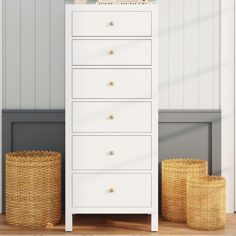 Butler Specialty Company Nora 6-Drawer Lingerie Chest in Smooth White, , large