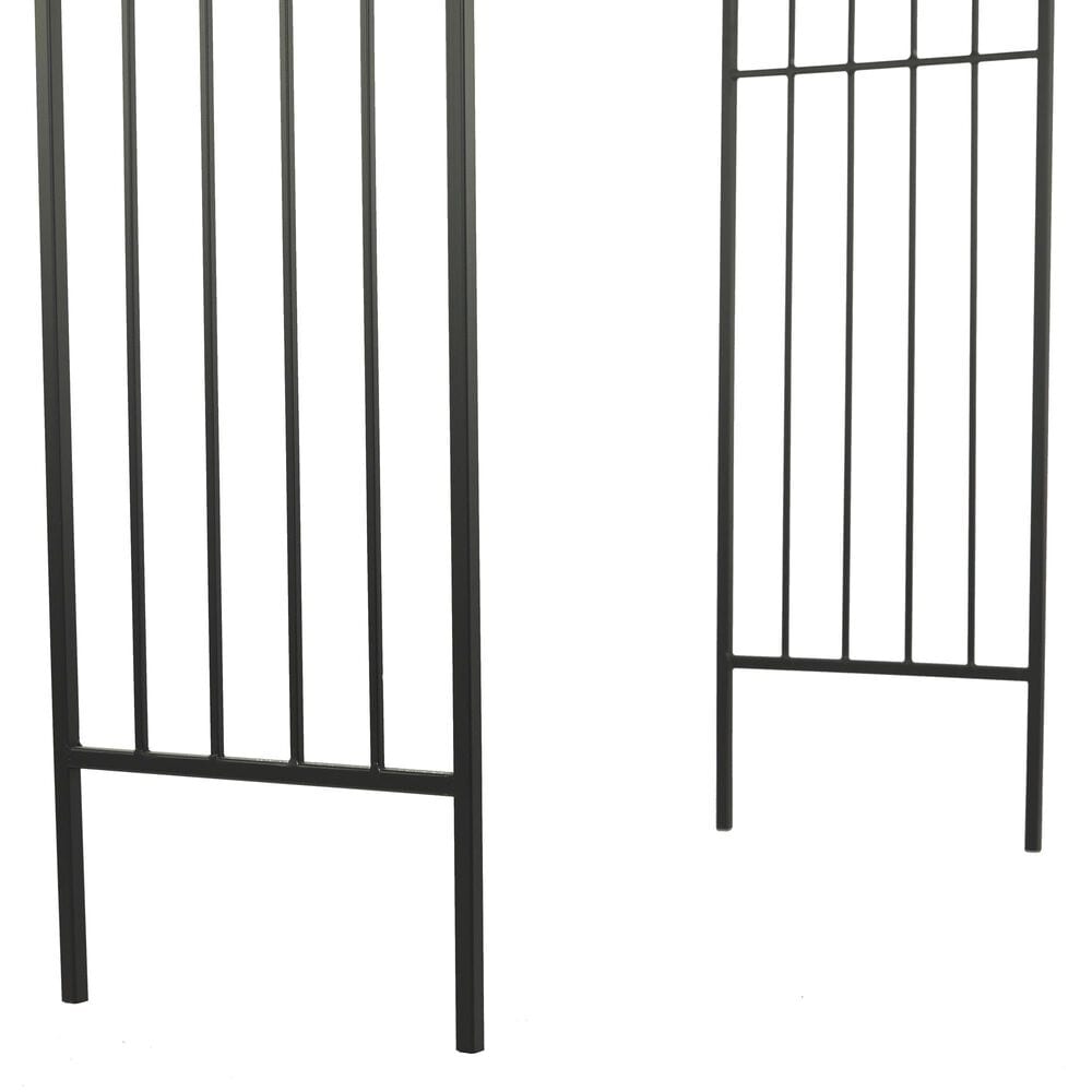 Maple and Jade Garden Arbor with Lattice Work Sides in Matte Black, , large
