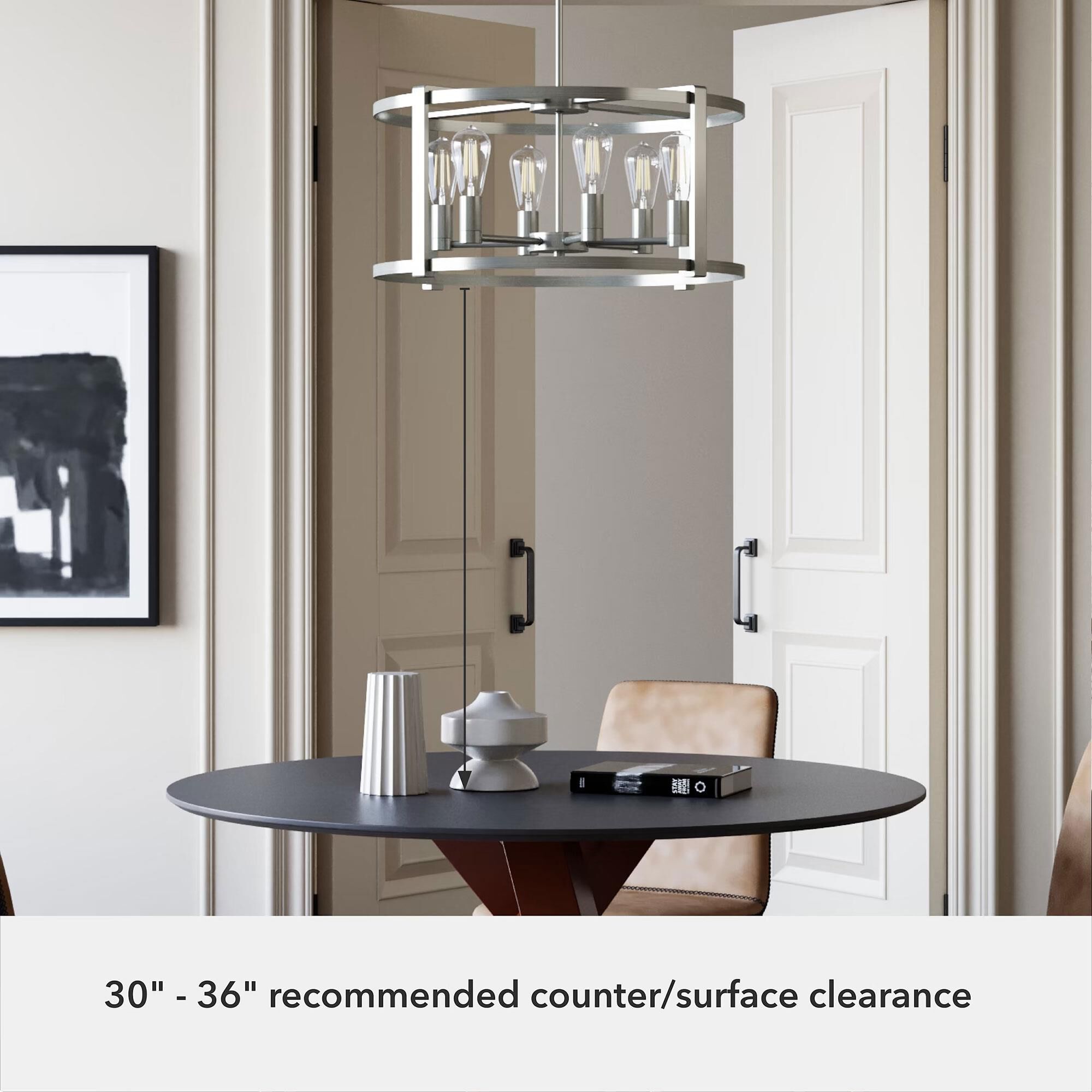 Brushed nickel dining clearance room light