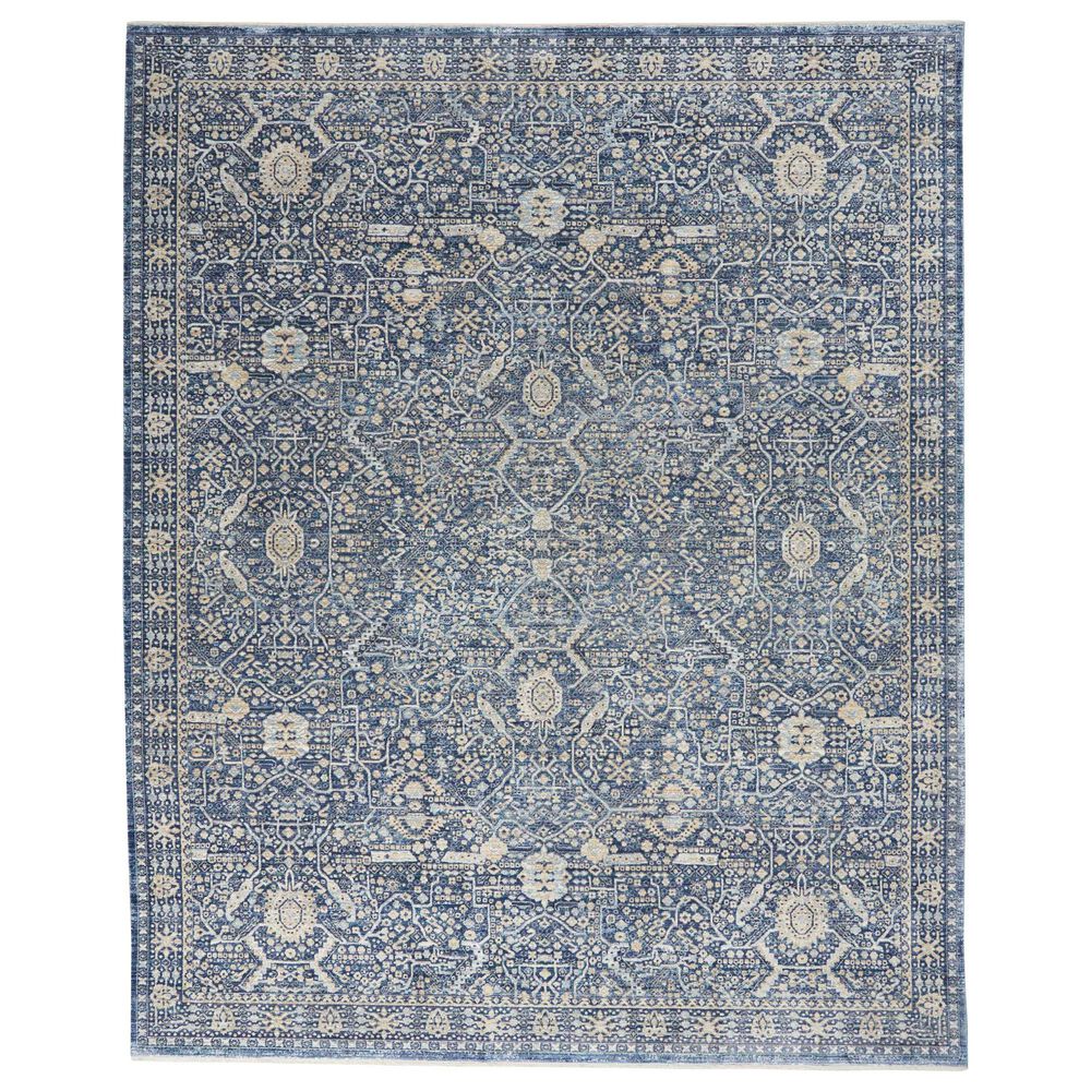 Nourison Lustrous Weave LUW03 8"10" x 11"10" Blue Area Rug, , large