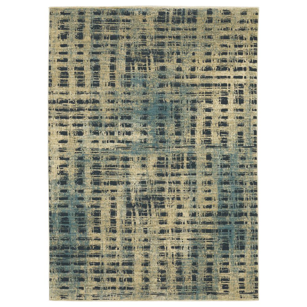 Oriental Weavers Reed RE07B 9"10" x 12"10" Beige and Blue Area Rug, , large