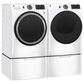 GE Appliances 4 PC Laundry Package with 4.8 cu. ft. Capacity Smart Front Load ENERGY STAR Washer with UltraFresh Vent System and OdorBlock, 7.8 cu. ft. Capacity Smart Front Load Gas Dryer with Sanitize Cycle, and 2 x 7" RightHeight Riser, , large