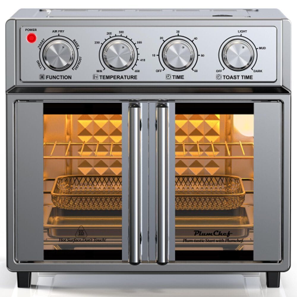 HOMLUX 26 Qt Extra-Large Air Fryer Toaster Oven in Silver, , large