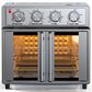 HOMLUX 26 Qt Extra-Large Air Fryer Toaster Oven in Silver, , large