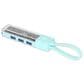 Manhattan 4-Port USB 3.0 Type-C/A Combo Hub in Clear and Teal, , large