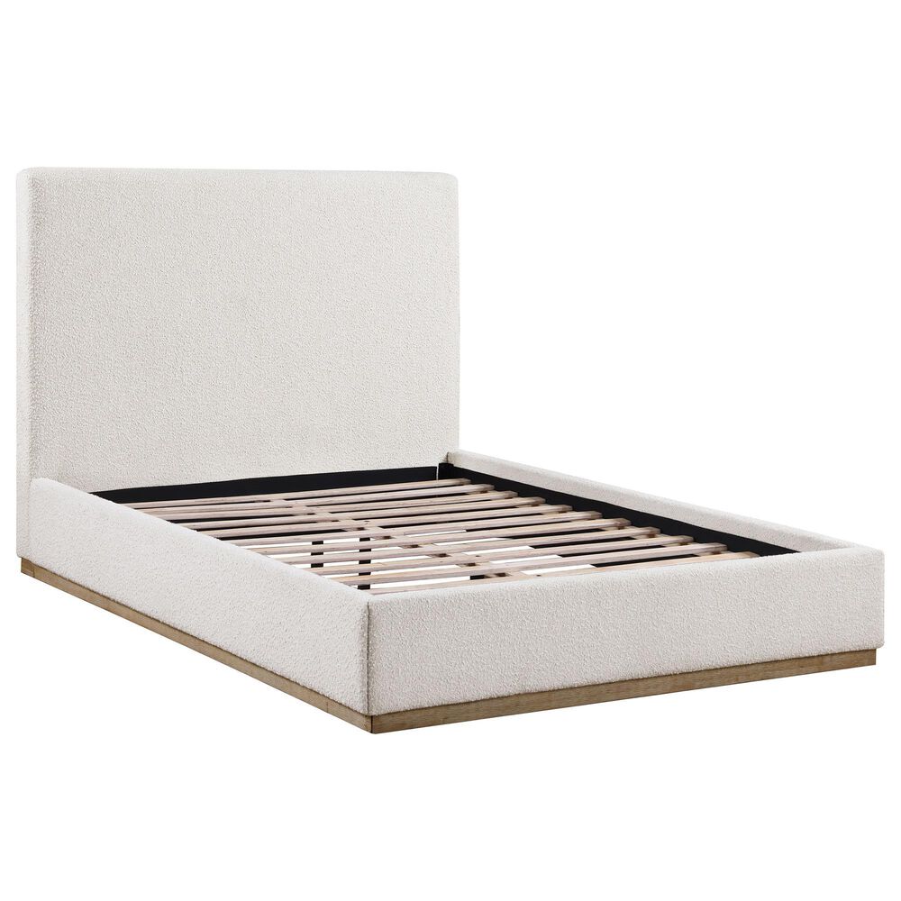 Pacific Landing Knox Queen Upholstered Platform Bed in Cream, , large