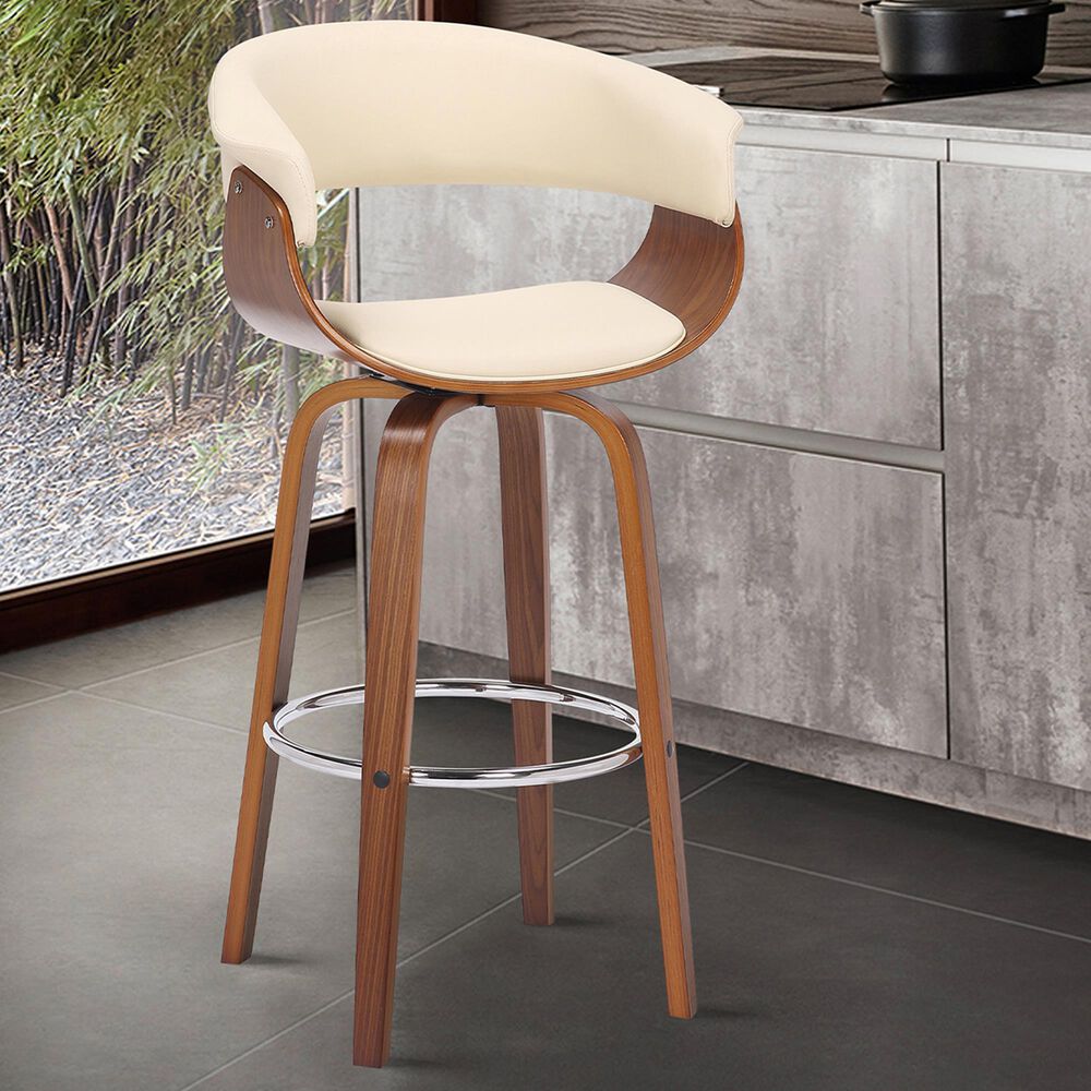 Blue River Julyssa 26&quot; Swivel Counter Stool in Cream, , large