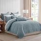 Levtex Cloud Waffle 3-Piece Full/Queen Quilt Set in Chambray, , large