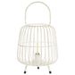 Maple and Jade 12" Modern Farmhouse Metal Lantern in White, , large