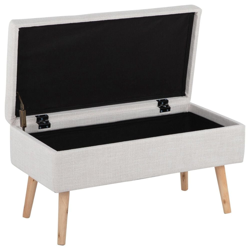 LumiSource Storage Bench in Beige, , large