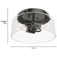 Hunter Hartland 2-Light Flush Mount in Noble Bronze, , large