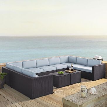 Firefly Biscayne 9 Person Wicker Seating Set in Mist, , large