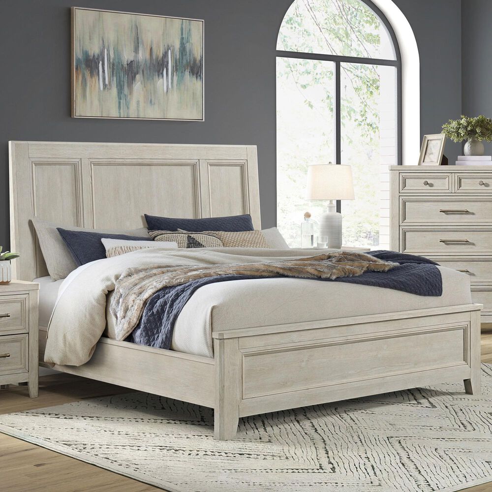 Hawthorne Furniture Carlson King Panel Bed in Washed Linen, , large