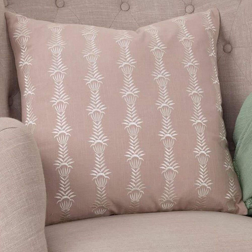 Rizzy Home 20&quot; x 20&quot; Down Filled Throw Pillow in Blush, , large