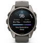 Garmin fenix 9 Smartwatch 43mm Titanium with Pebble Gray Silicone Band, , large