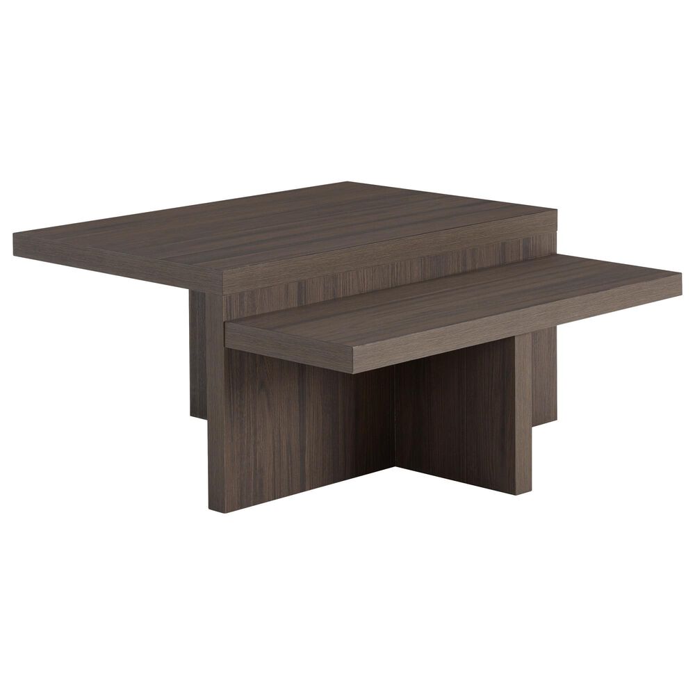 Ashley Zendex 2-Piece Occasional Table Set in Dark Brown, , large